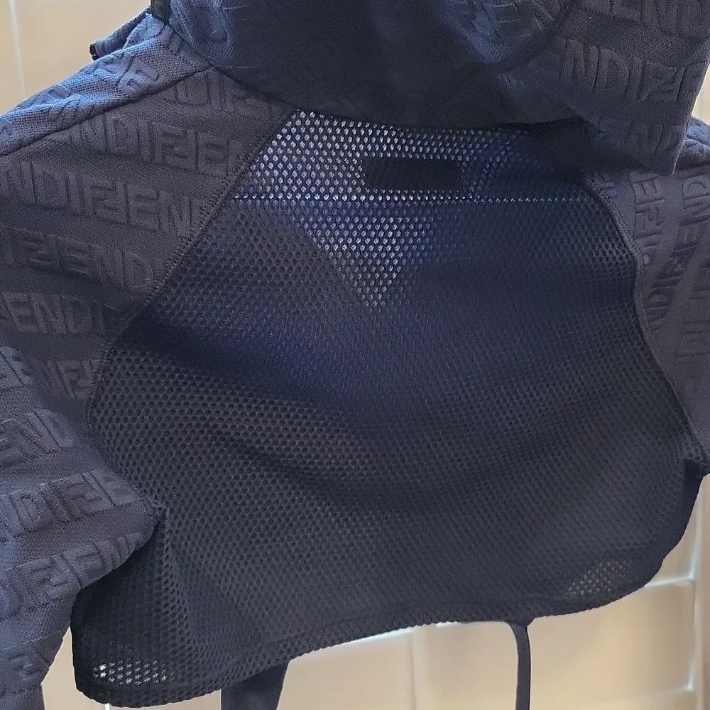 Fendi Top Knitted Fabric Atlhletic Wear Hoodie Cropped - Picture 7 of 11